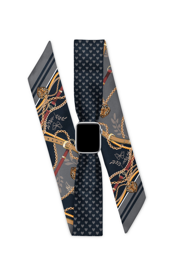 KNIGHTSBRIDGE 3 APPLE WATCH SCARF BAND (CONNECTORS INCLUDED)