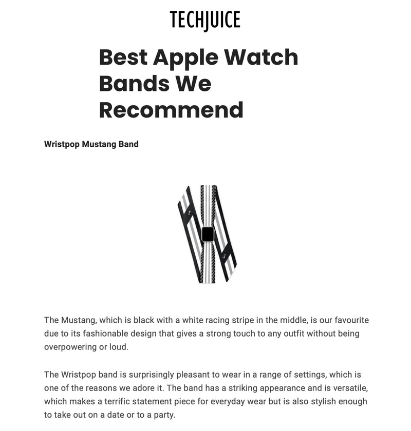 MUSTANG APPLE WATCH SCARF BAND (CONNECTORS INCLUDED)